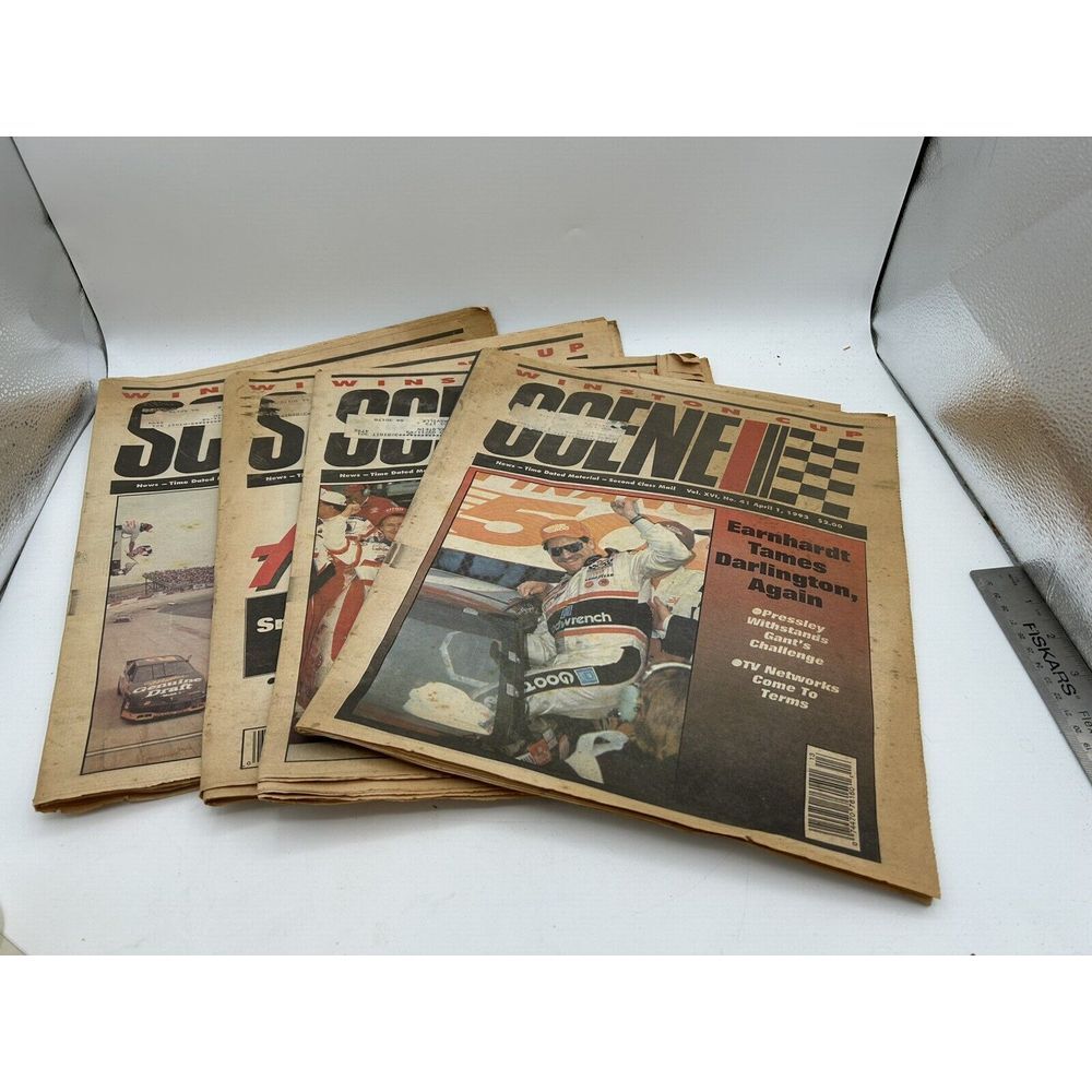 Lot Of 4 Winston Cup 1993 Nascar Newspapers Earnhardt